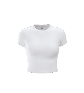 White t-shirt.