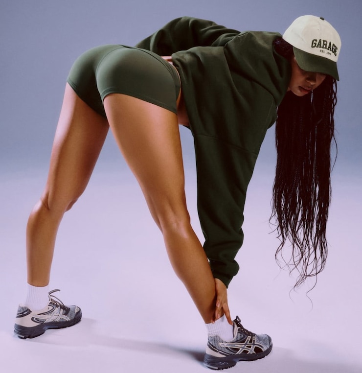 Model wearing Garage clothing.